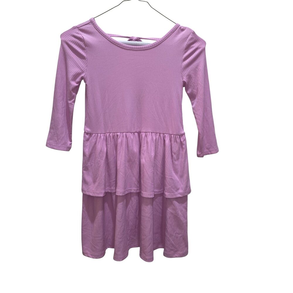Girls Lilac Tiered Dress Size 6X NWT by Epic Threads – Long Sleeve Ribbed Knit